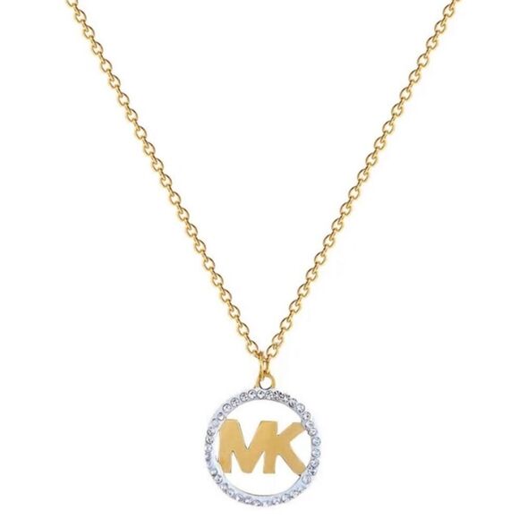 MK Gold Plated Designer Necklace - Picture 2 of 10